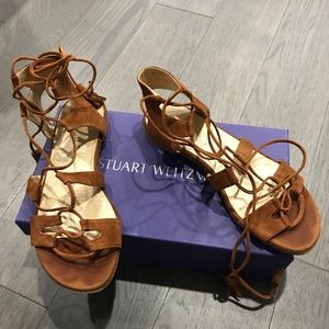 Romanflat Suede Flat Gladiator Sandals